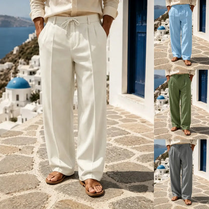 🔥👖【S–3XL】😎 Pánské lněné kalhoty pro volný čas – pohodlné a prodyšné