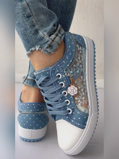 💕【35-42】 2024 modne, codzienne, płócienne buty z koronką